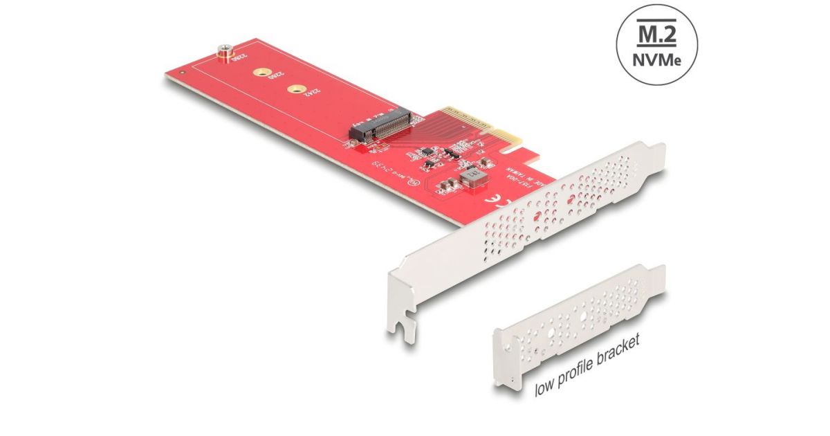 Delock PCI Express 5.0 x4, 1 x NVMe M.2 Key M-key | Triosoft Oy