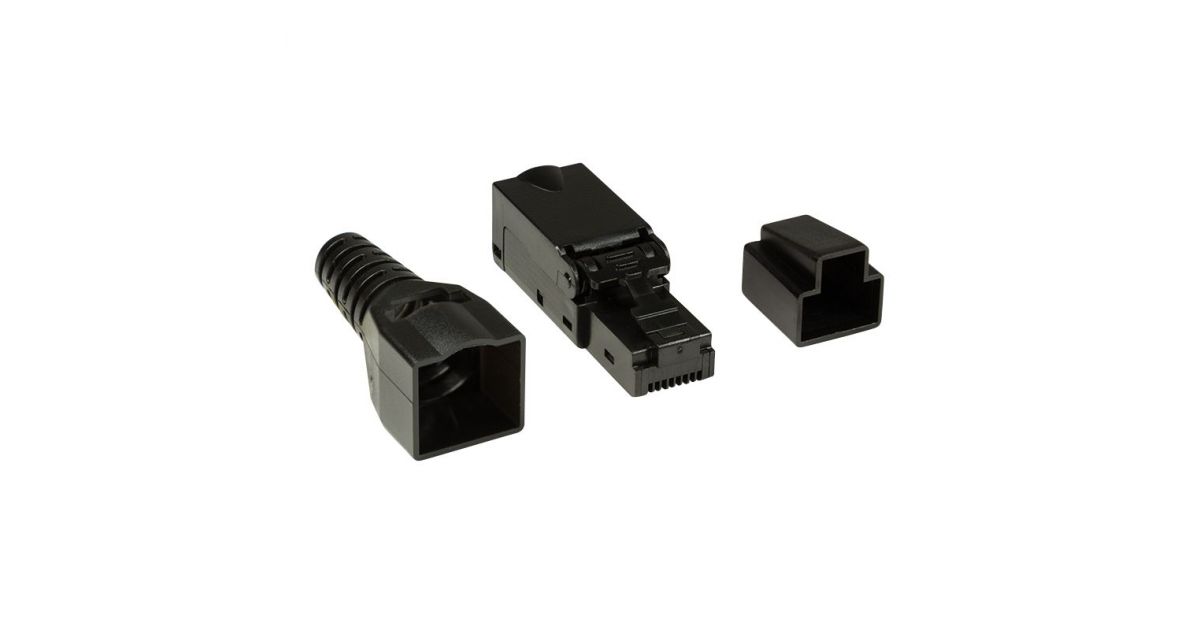 LogiLink Patch kábelhosszabbító prémium, Cat.6A, S/FTP, fekete, 3 m