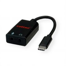ROLINE USB Type C - 2x 3.5mm naaras audio adapteri, 0.13 m