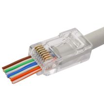 Läpivientiliitin RJ45 Cat.6A, yksi- ja monisäikeisille johtimille, suojaamaton, 10 kpl.