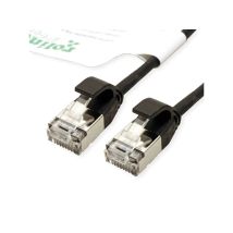 Ethernet Cat.6A U/FTP (Class EA) Data Center kaapeli, LSOH, Slim, musta, 1 m