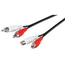 RCA jatkojohto 2 x uros - 2 x naaras 1,5m