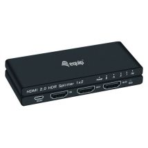 HDMI-jakaja 2.0, 2-porttinen, erittäin ohut, 4K/60Hz, musta