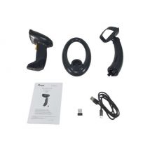 Langaton 2D Dual Mode 2,4 GHz + Bluetooth-viivakoodilukija jalustalla