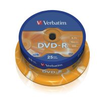 Verbatim DVD-R 4,7 Gt 120 min 16x Spindle 25 kpl