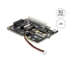 Delock Raspberry Pi 5 lisäkortti - 1 x M.2 NVMe Key M