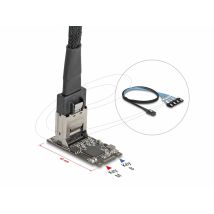 Delock M.2 2242 Key B+M -ohjain 4 x SATA -liitäntään, 1 m kaapeli
