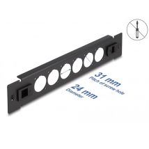 10″ D-Type Patch Panel 6-porttinen työkaluton musta