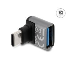 Delock USB 10 Gbps USB-C uros - A naaras, kulma adapteri alumiinikotelo