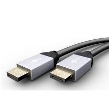 DisplayPort-kaapeli, uros - uros, 4K / 50/60 Hz (2160 p)  musta / harmaa, 1,5 m