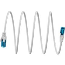 Ethernetkaapeli RJ45 Cat.6A UTP erittäin taipuisa, valkoinen 20 m