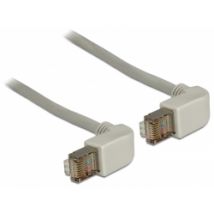 Ethernetkaapeli Cat6 , 2x90 asteen kulmalla ylös, S/STP, harmaa 1m