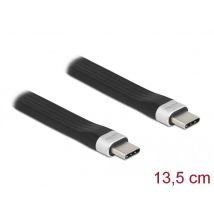 Delock USB-C 3.2 Gen 2 FPC litteäkaapeli 13,5 cm PD 3 A E-marker