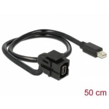 Delock Keystone Module mini DisplayPort female > mini DisplayPort male 110° with cable