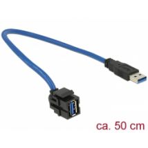 Delock Keystone Module USB 3.0 A female 250° > USB 3.0 A male 0.5 m