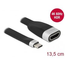 Delock FPC-litteä nauhakaapeli USB Type-C ™ - HDMI (DP Alt -tila) 4K 60 Hz 13,5 cm