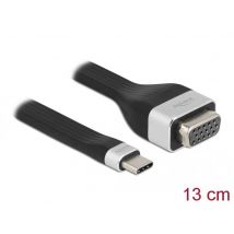 Delock FPC-litteä nauhakaapeli USB Type-C ™ - VGA (DP Alt Mode) 13 cm