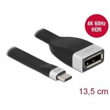 Delock FPC-litteä kaapeli USB Type-C ™ - DisplayPort (DP Alt -tila) 4K 60 Hz 13,5 cm