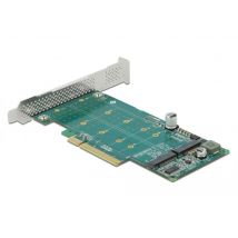 PCI Express x8 -kortti 2 x sisäinen.2 -Key M - Bifurkaatio - Matala profiili