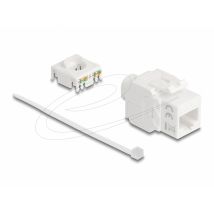 Keystone-moduuli RJ45-liitin LSA Cat.6A UTP 180° työkaluton