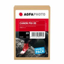 Agfaphoto Canon PGI-35BK yhteensopiva mustepatruuna musta 2 kpl