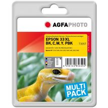 AgfaPhoto Epson 33XL, T3357, C13T33574011 Multipack musta, photomusta ja CMY mustekasetit