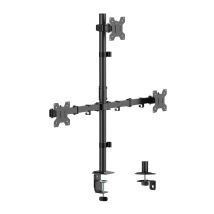 Kolmen näytön teline, 17–27", 10 kg vartta kohden, varren pituus: 376 mm/varsi