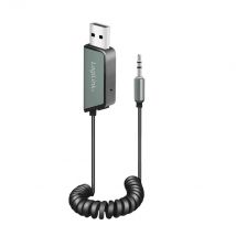 Bluetooth 5.3 audiovastaanotin ajoneuvoihin, 1x USB-A, 1x 3,5 mm Aux