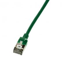 Ethernetkaapeli Ultraflex Cat.6A STP TPE vihreä 0,3m