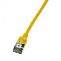 Ethernetkaapeli Ultraflex Cat.6A STP TPE keltainen 0,3m