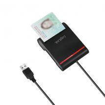 Logilink USB 2.0 henkilökortinlukija smart ID, musta