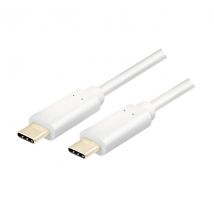 LogiLink USB 3.2 Gen2 C-C 10Gbps 1.0m valkoinen kaapeli