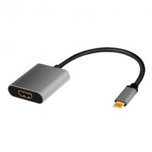 USB 3.2 Gen 1 -sovitin, C uros - HDMI naaras, 4K / 60 Hz, alumiini 0,15 m