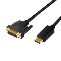 DisplayPort-kaapeli, DP/M–DVI/M, 1080p, musta, 1 m