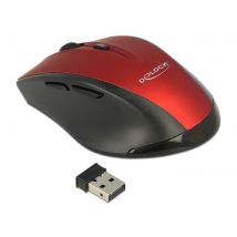 Delock Langaton Ergonominen hiiri USB, punainen