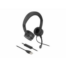 Delock USB kuulokemikrofoni äänenvoimakkuus ja mute napilla