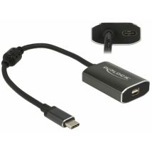 Delock USB-C / Thunderbolt 3 uros - mini Displayport naaras + USB-C naaras