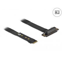 M.2 Key M -> PCIe x4 NVMe adapteri kulmalla 20 cm kaapelilla
