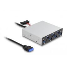 Delock 3,5" USB 5 Gbps etupaneeli 7 x USB Type-A hubi