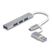 USB port hub Type-C™ / A - 3 x USB 2.0 Type-A naaras + 1 x USB 5 Gbps Type-A naaras