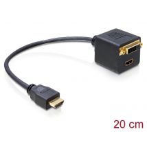 DELOCK HDMI  -> HDMI + DVI-D adapteri