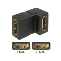 Delock  HDMI naaras/naaras adapteri kulmalla alas