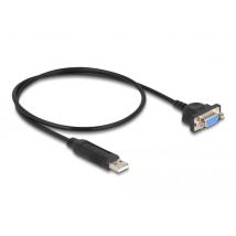 Delock USB 2.0 - RS-232 9-pin naaras sarja adapteri 50cm