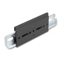 DIN kiskon kiinnitysklipsi, 7 asennusreikää, 100,0 x 47,8 mm musta