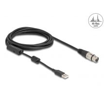 Delock High-Res XLR 3 pin - USB Type-A 3 m audiomuunninkaapeli