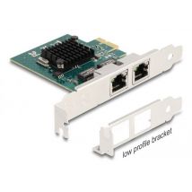 Delock PCI Express x1 - 2 x RJ45 Gigabit Broadcom verkkokortti