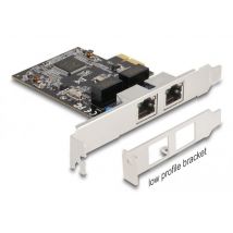 Delock PCI Express x1 - 2 x RJ45 Gigabit verkkokortti