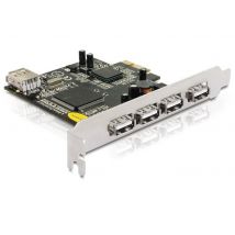 Delock PCIE x1 USB 2.0 4+1 lisäkortti