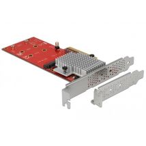 Delock PCIe x8 2 x M.2 NVMe lisäkortti + low profile