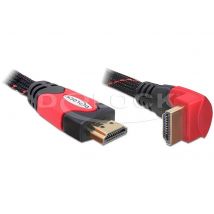 Delock High Speed HDMI kaapeli kulmalla punainen 3m 4K 30Hz